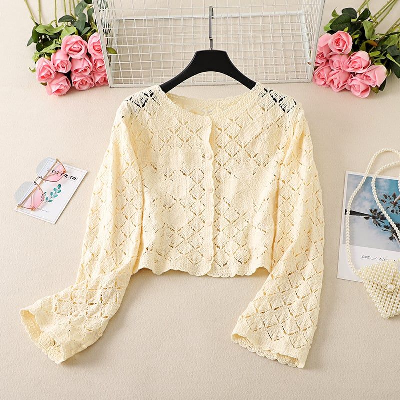 Áo Len Tay Dài Cúc Gài