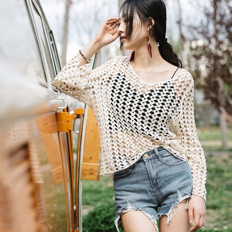 Áo Len Móc Tay Dài - Dune Breez