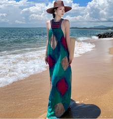 Đầm Boho Yếm - Sapphire