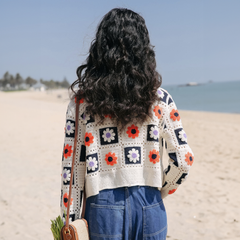 Áo Len Hoa Tay Dài