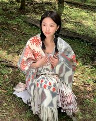 Khăn Choàng Kem Bông Tuyết