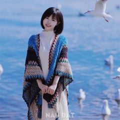 Khăn Choàng Thổ Cẩm - Poncho Len