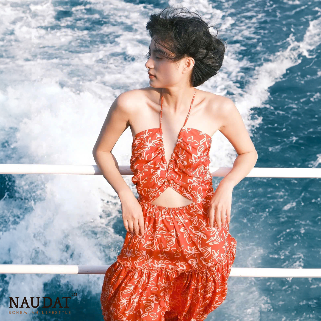 Đầm Boho Cam - Fiery Orange