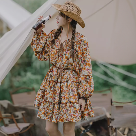 Đầm Boho Foliage Ngắn