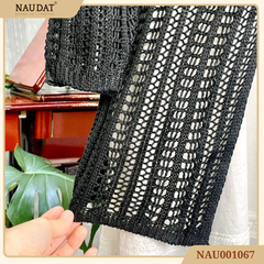 Áo len móc dáng dài