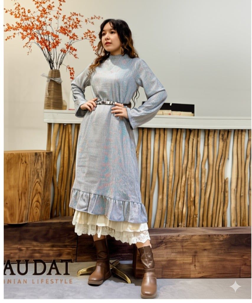 Đầm Mori Xám - Ashen Weave