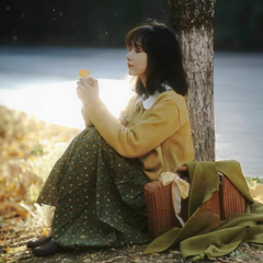 Chân Váy Hoa Nhí Xanh - Lira