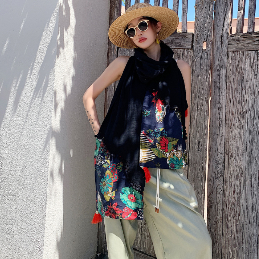 Khăn hoa kết tua rua