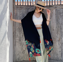 Khăn hoa kết tua rua