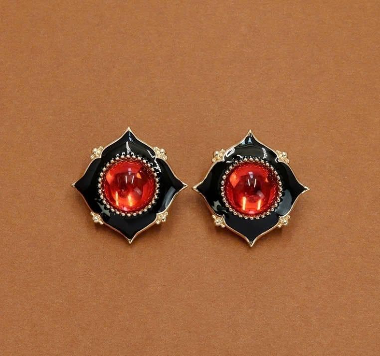 Hoa tai retro ngọc