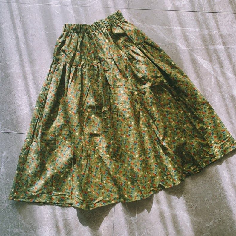 Chân Váy Hoa Nhí Xanh - Lira