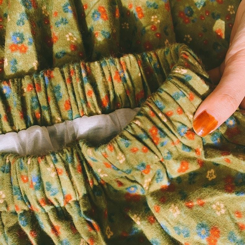 Chân Váy Hoa Nhí Xanh - Lira