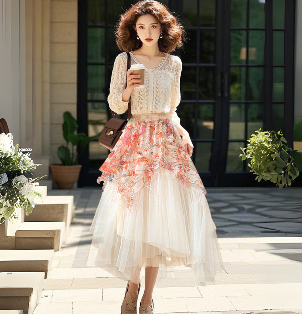 Chân Váy Ren Sắc Màu