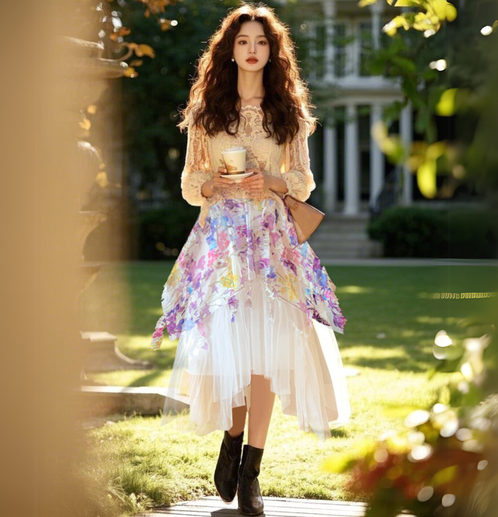 Chân Váy Ren Sắc Màu