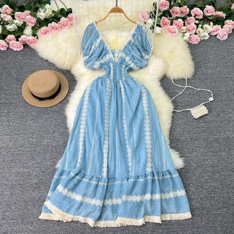 Đầm Vintage Xanh - Bluebell