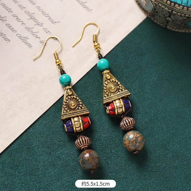 Hoa Tai Tây Tạng ngắn(handmade)