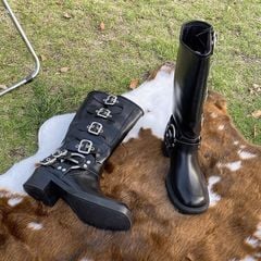 Giày Boot Khoá Gài Cổ Cao