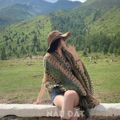 Khăn Choàng Thổ Cẩm - Poncho Len