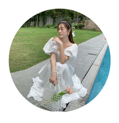 Đầm Vintage Trắng - Violet