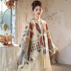 Khăn Choàng Kem Bông Tuyết