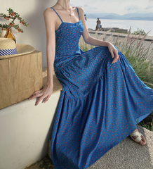 Đầm Vintage Xanh Hoa Nhí - Blue Daisy