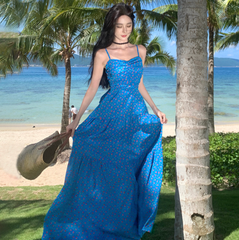Đầm Vintage Xanh Hoa Nhí - Blue Daisy