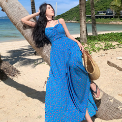 Đầm Vintage Xanh Hoa Nhí - Blue Daisy