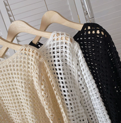 Áo Len Lỗ Vuông Tua Rua