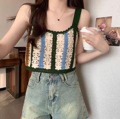 Áo Croptop Len 2 Dây
