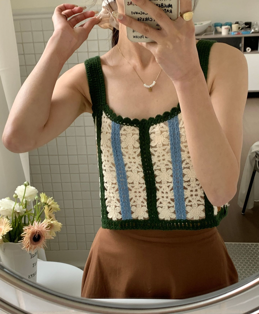 Áo Croptop Len 2 Dây