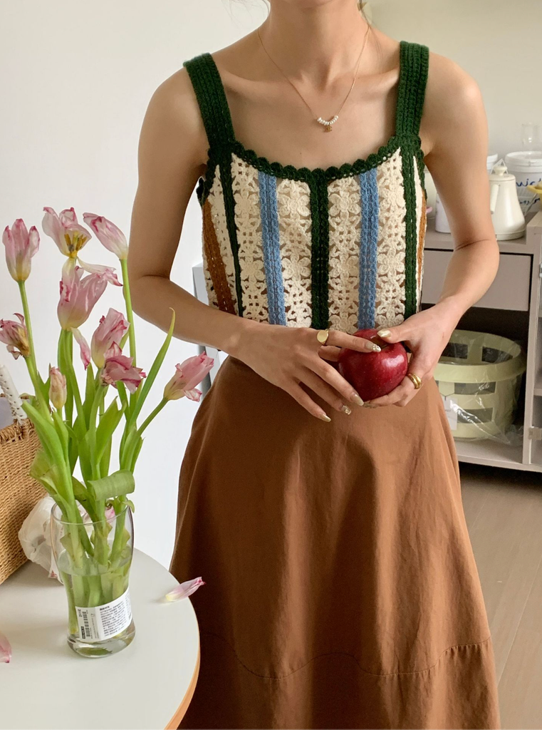 Áo Croptop Len 2 Dây