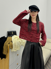 Áo Len Tay Dài Cúc Gài