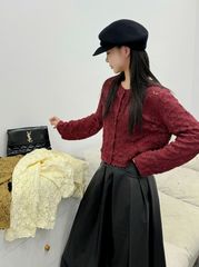 Áo Len Tay Dài Cúc Gài