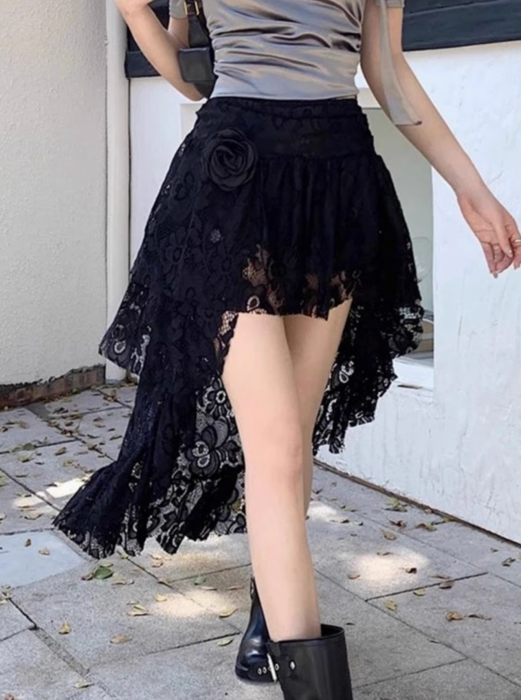 Chân Váy Ren Kết Hoa