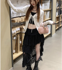 Chân Váy Ren Kết Hoa