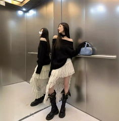 Chân Váy Ren Kết Hoa