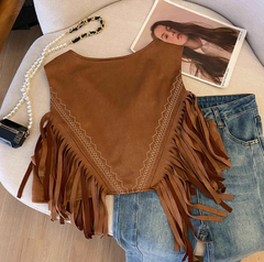 Áo Gile Vest Da Lộn