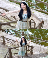 Áo Ren Cổ Tim - Adara