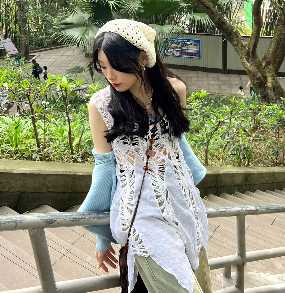 Áo Len Móc Đuôi Nhọn