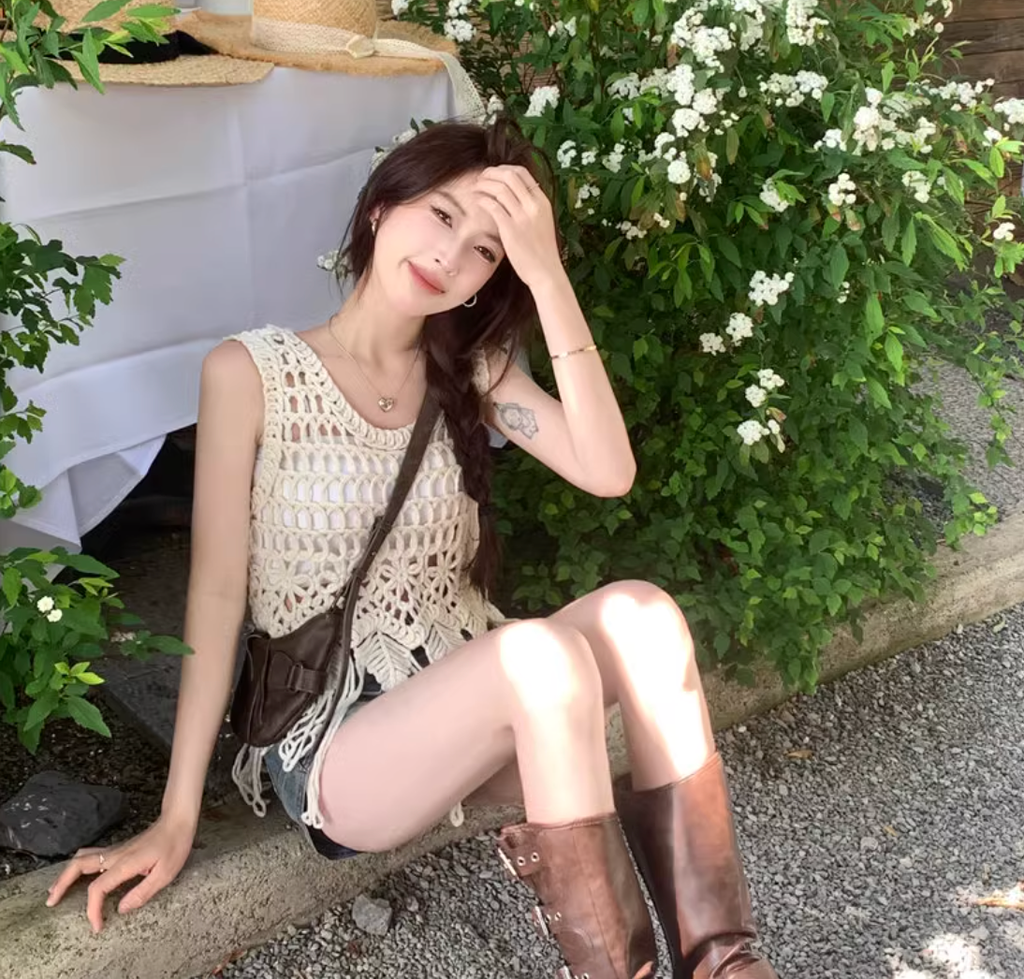 Áo Croptop Len Tua rua Dài – Karima