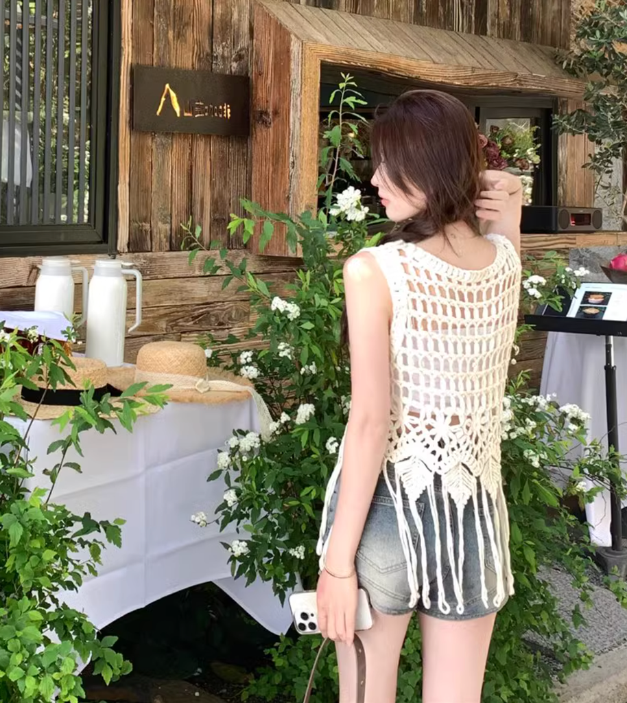 Áo Croptop Len Tua rua Dài – Karima