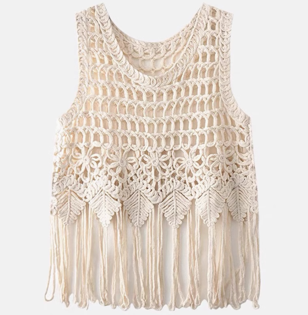 Áo Croptop Len Tua rua Dài – Karima