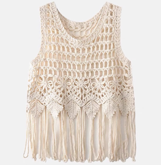 Áo Croptop Len Tua rua Dài – Karima