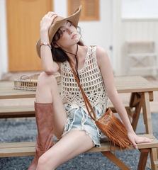 Áo Croptop Len Tua rua Dài – Karima