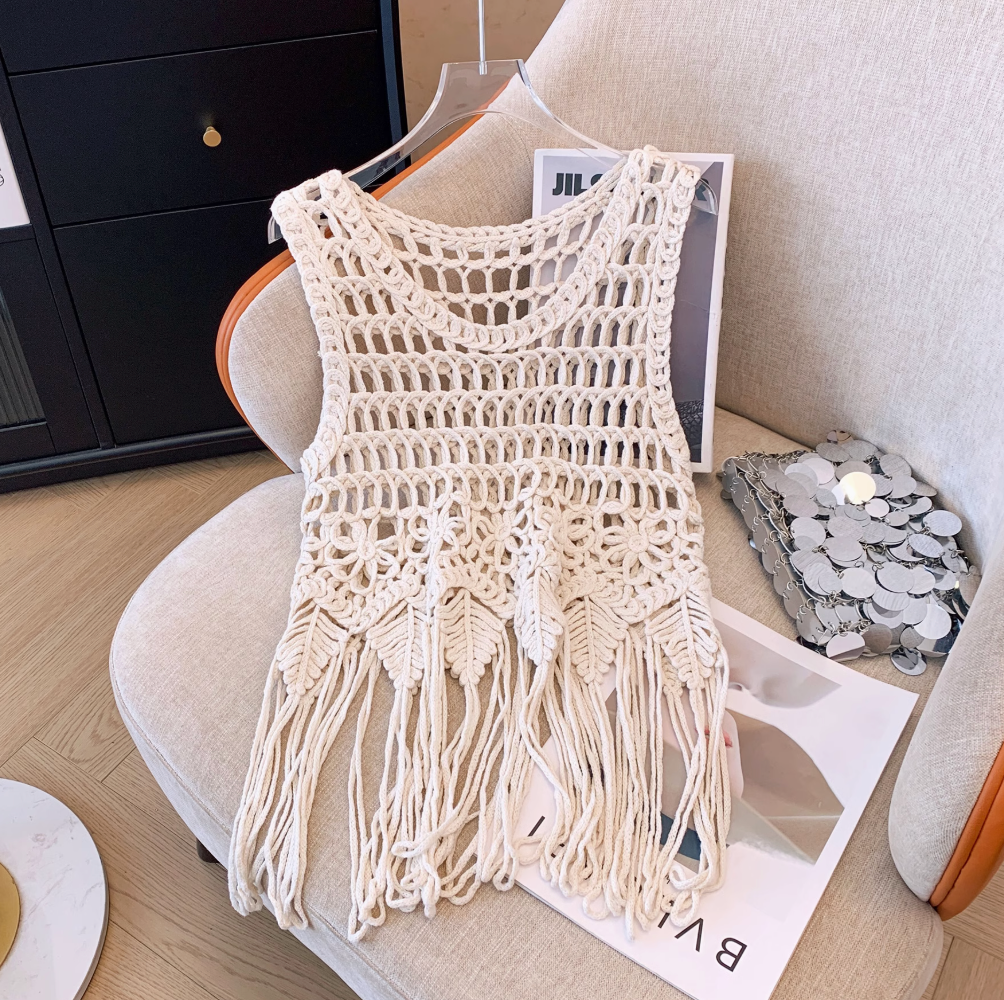 Áo Croptop Len Tua rua Dài – Karima