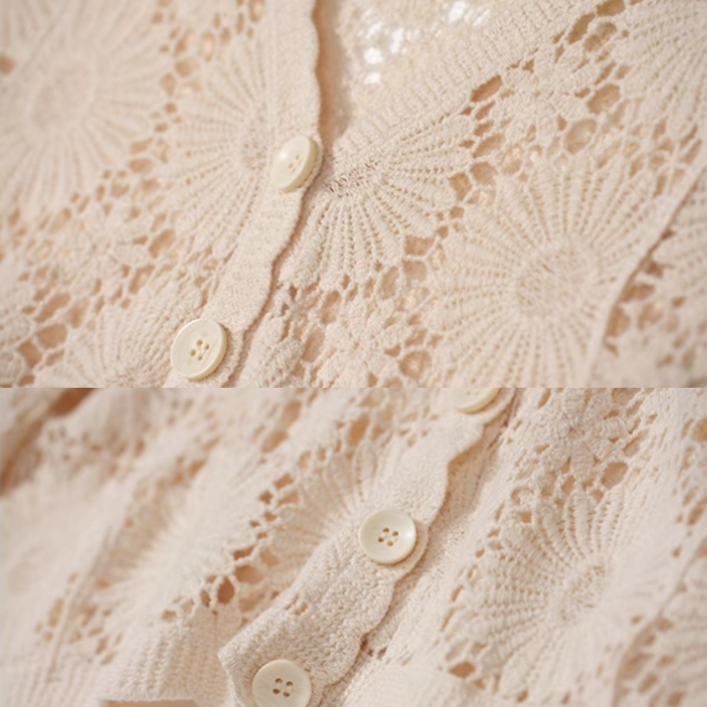 Áo Khoác Cardigan Dệt Hoa - Solen