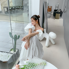 Đầm Vintage Trắng - Violet