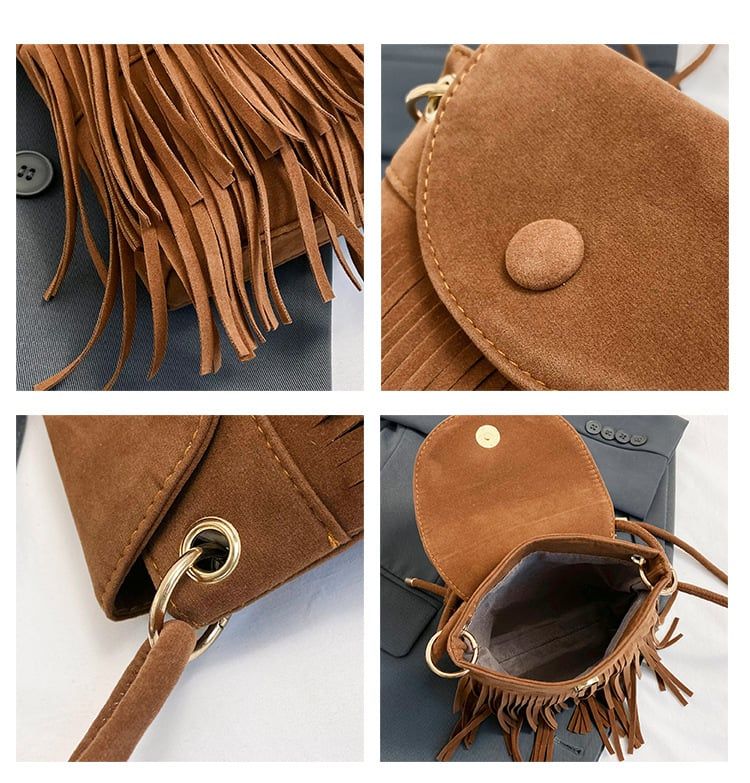 Túi Xách Boho Da Lộn - Sayla