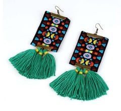 Hoa Tai dệt Nepal tua rua