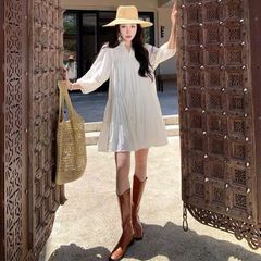 Đầm Vintage kem Layla